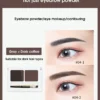 SHEIN Waterproof Eyebrow Powder & Brush, Two Colors Long-Lasting Eyebrow