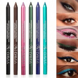 SHEIN Waterproof Eyeliner Pencil, 6pcs