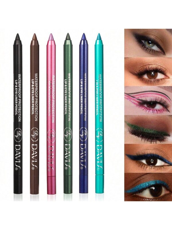 SHEIN Waterproof Eyeliner Pencil, 6pcs