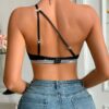 SHEIN Sexy Off-Shoulder Lace Patchwork Bra