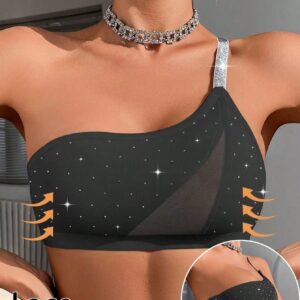 SHEIN Wireless Studded Side-Clasp Comfortable Bra