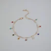 SHEIN imoli 1pc Fashionable Doughnut & Rhinestone Charm Anklet