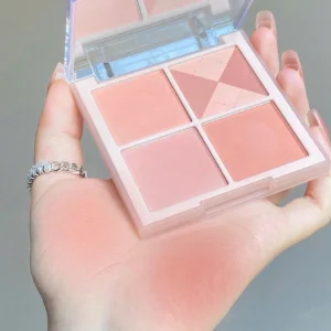 SHEIN Matte Blush Palette, 1Pc Long-Wearing Waterproof Facial Cheek Blusher