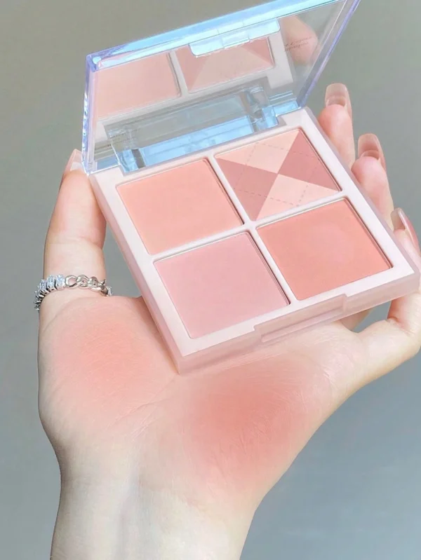 SHEIN Matte Blush Palette, 1Pc Long-Wearing Waterproof Facial Cheek Blusher