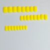 SHEIN Add A Touch Of Romance With 24pcs Short Square Yellow Press On Nails