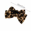 SHEIN 1pc Chic Leopard Print Bow Hair Claw,Large