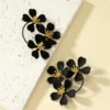 SHEIN Fashion Flower Earrings