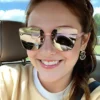 SHEIN Transparent Pink Square PC Frame Mirrored Lens Glasses