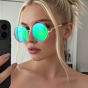 SHEIN Fashionable Oversized Round Frame Glasses