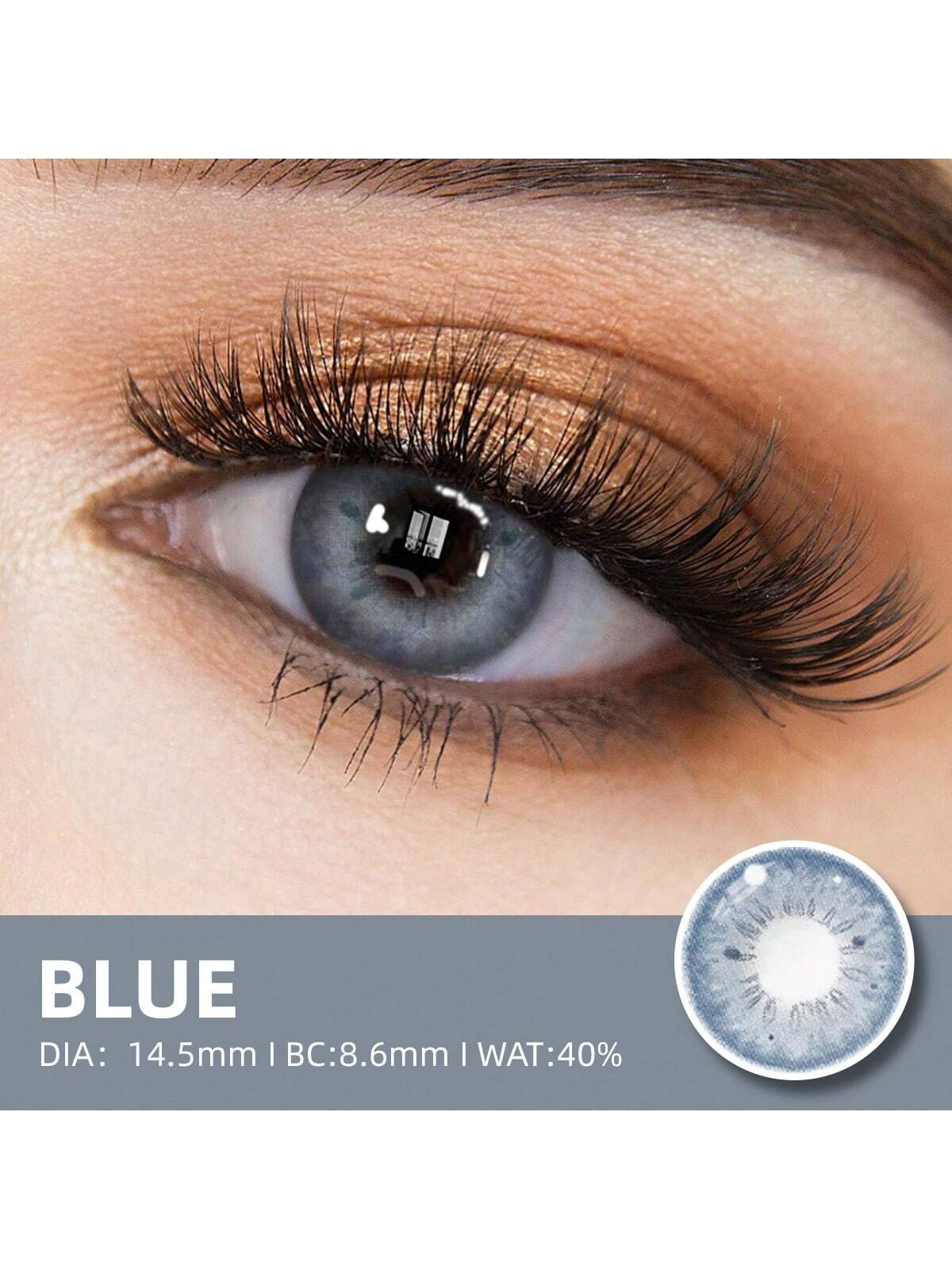 SHEIN Grayish Brown Color Soft Contact Lenses Yearly