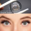 SHEIN 2pcs Grey-Brown Color Cosmetic Soft Contact Lenses
