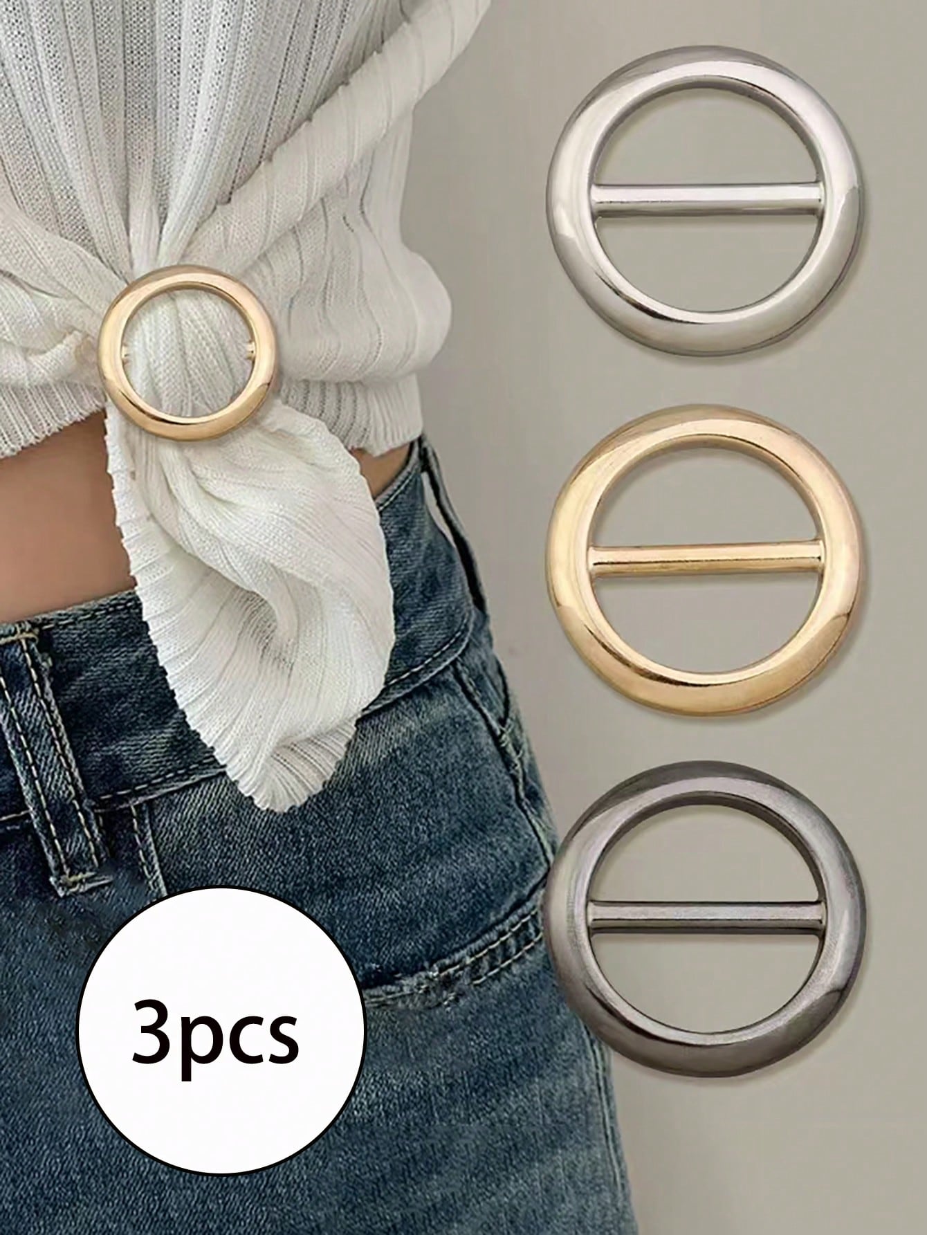 SHEIN Multifunctional Metal Scarf & Accessory Clips