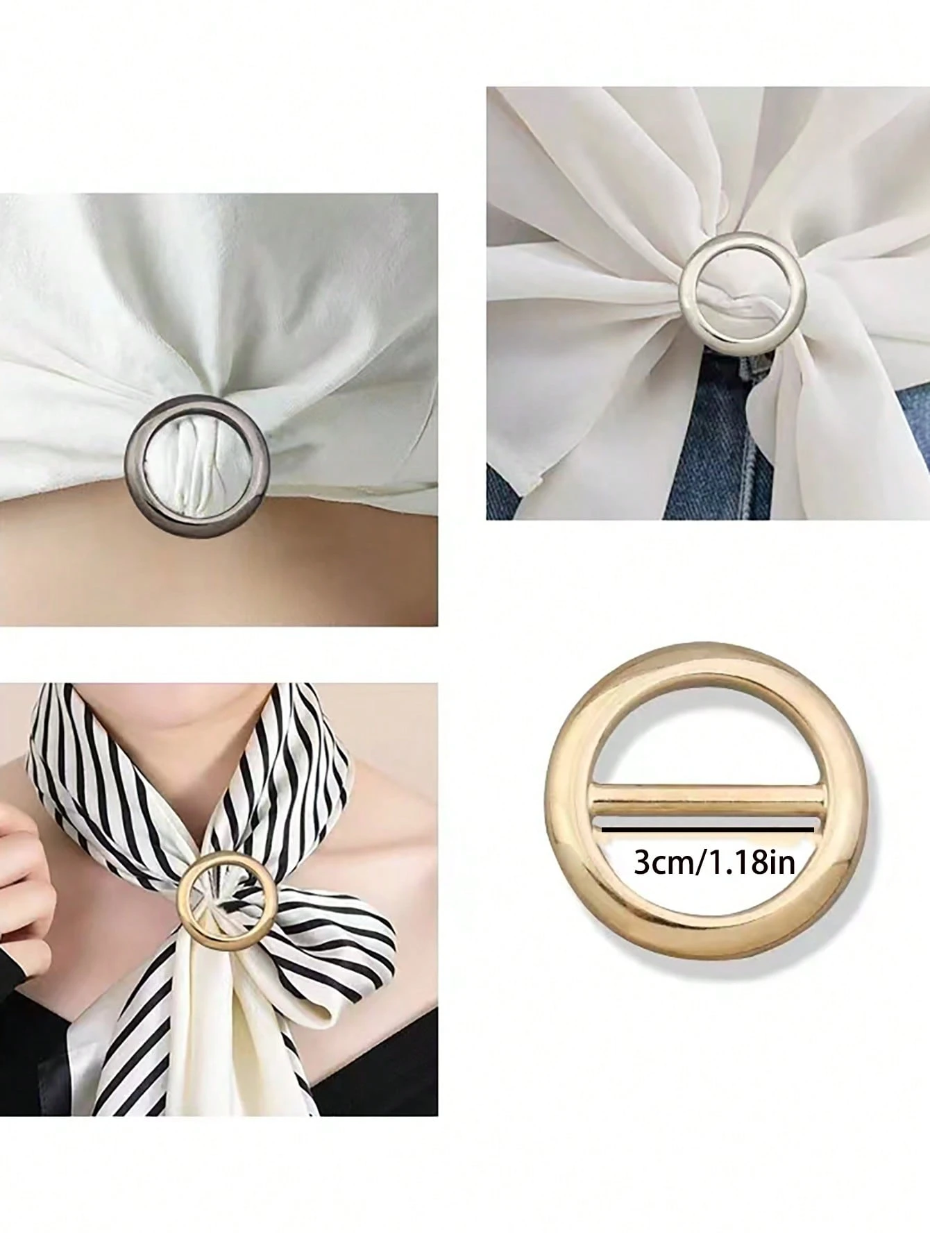 SHEIN Multifunctional Metal Scarf & Accessory Clips