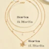 SHEIN 3pcs/Set Faux Pearl Tassel Starfish & Shell Decor Beaded Necklace Set
