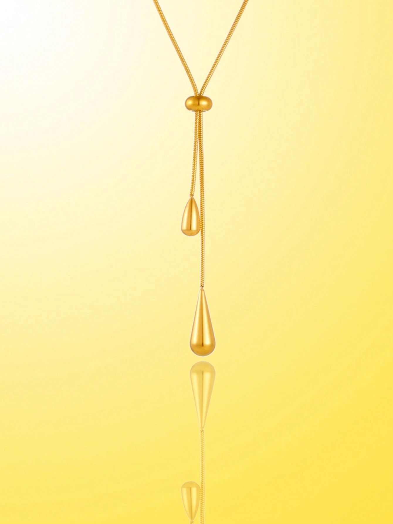 SHEIN 3pcs The New Stylish And Simple Style Adjustable Length Drop Tassel Necklace Earring Set