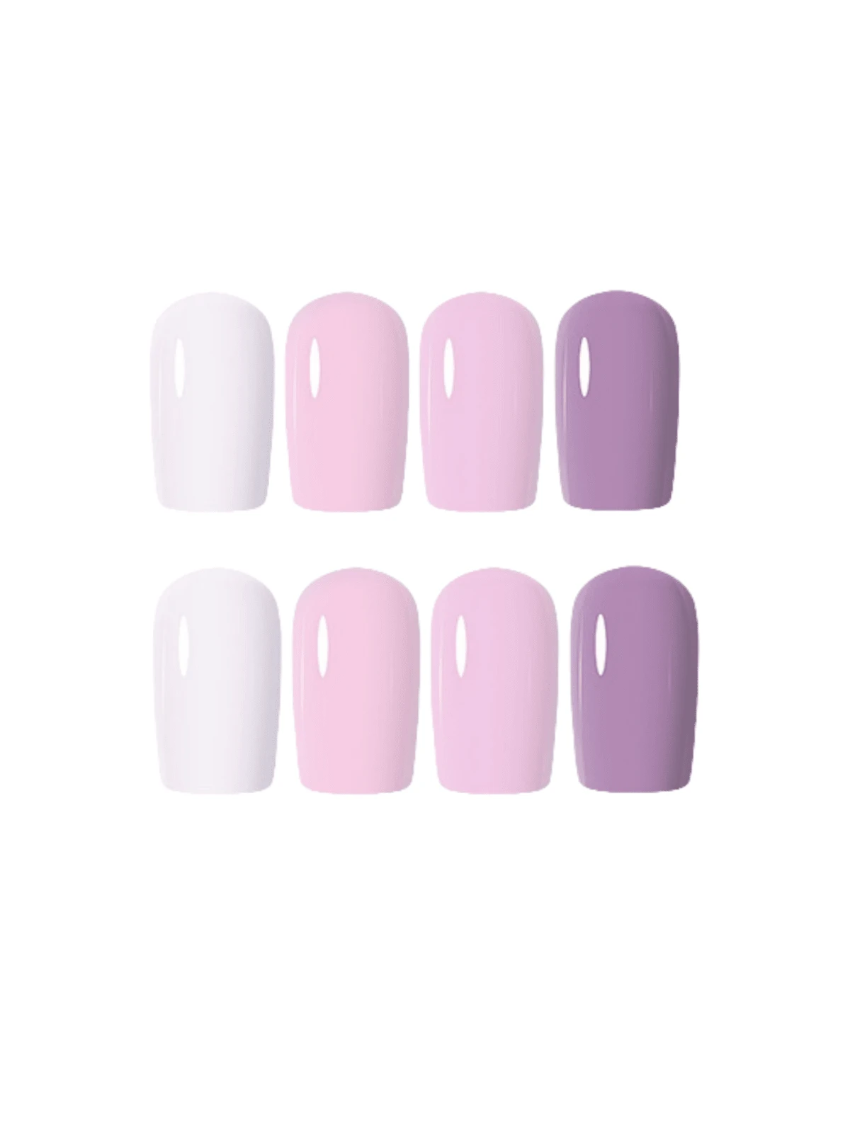 SHEIN 4 Colors Press On Nails Square, 96Pcs Medium Square