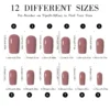 SHEIN 4 Colors Press On Nails Square, 96Pcs Medium Square