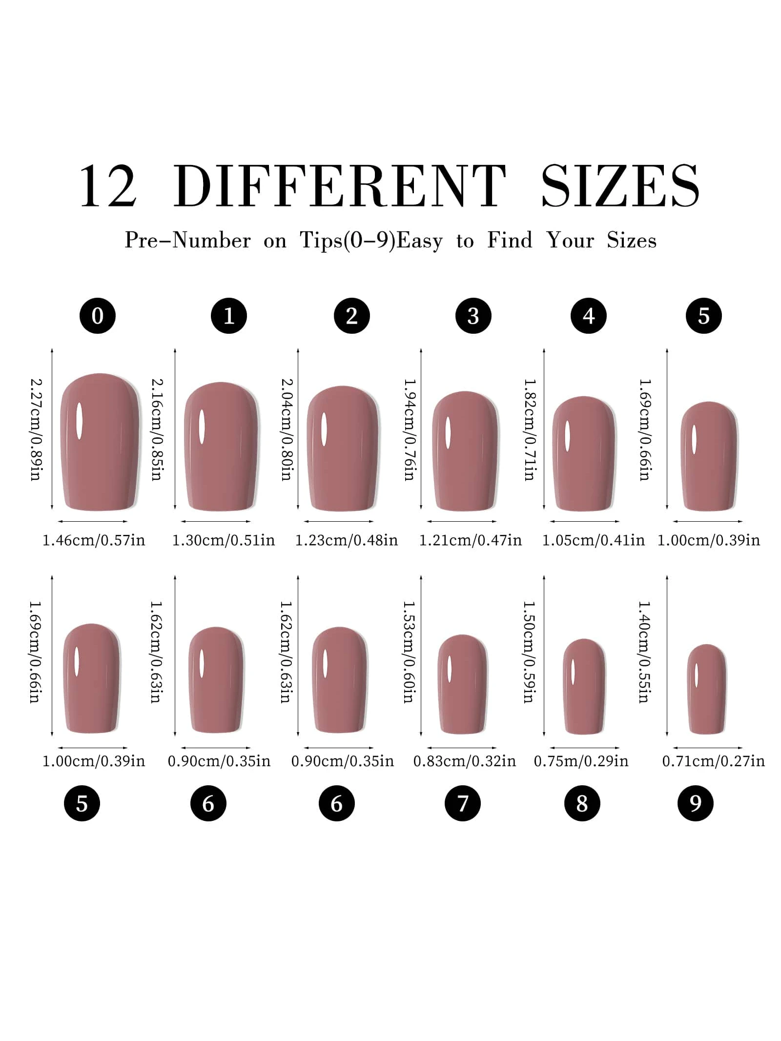 SHEIN 4 Colors Press On Nails Square, 96Pcs Medium Square