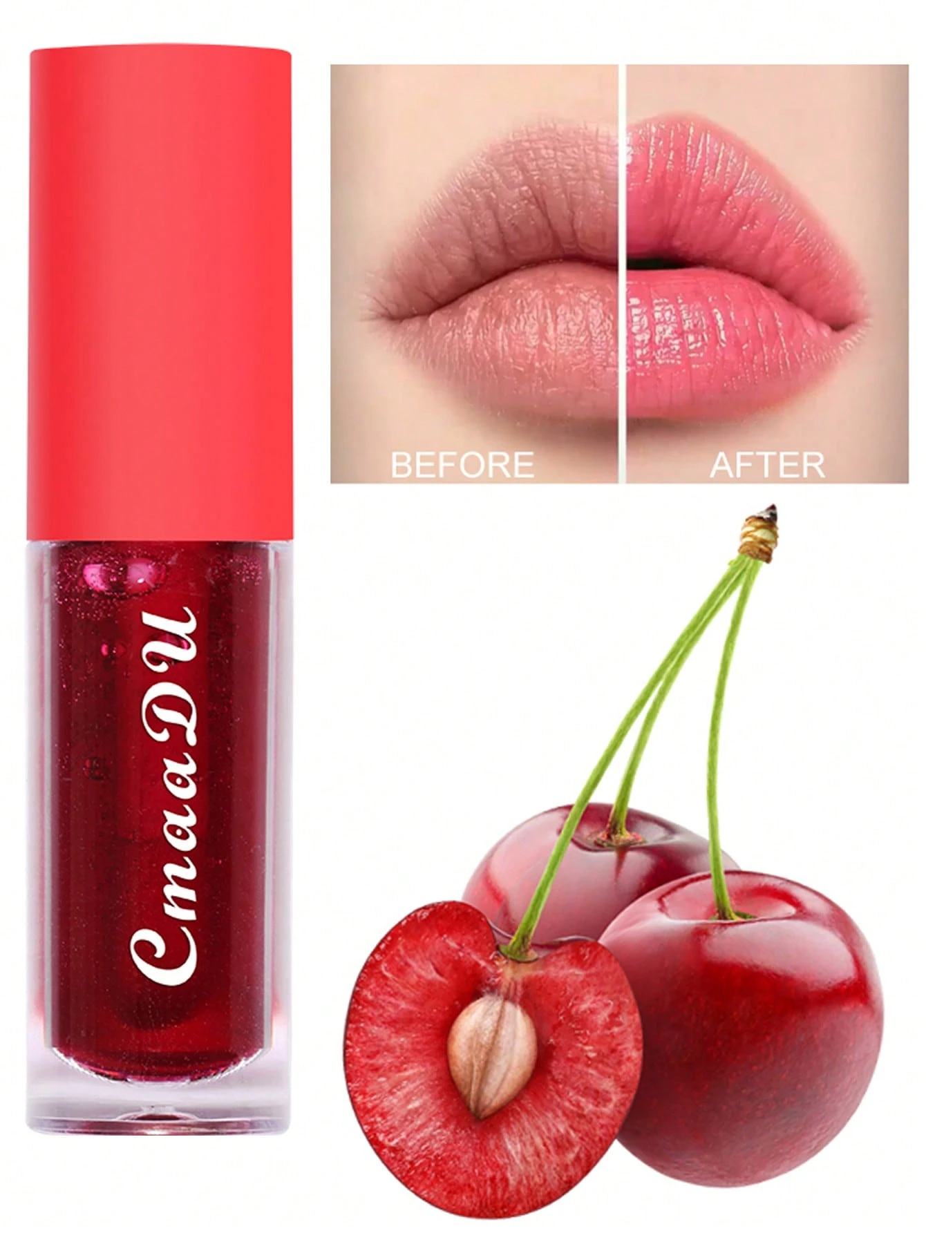 SHEIN CmaaDu CmaaDu Fruit Flavor Color Changing Lip Glaze