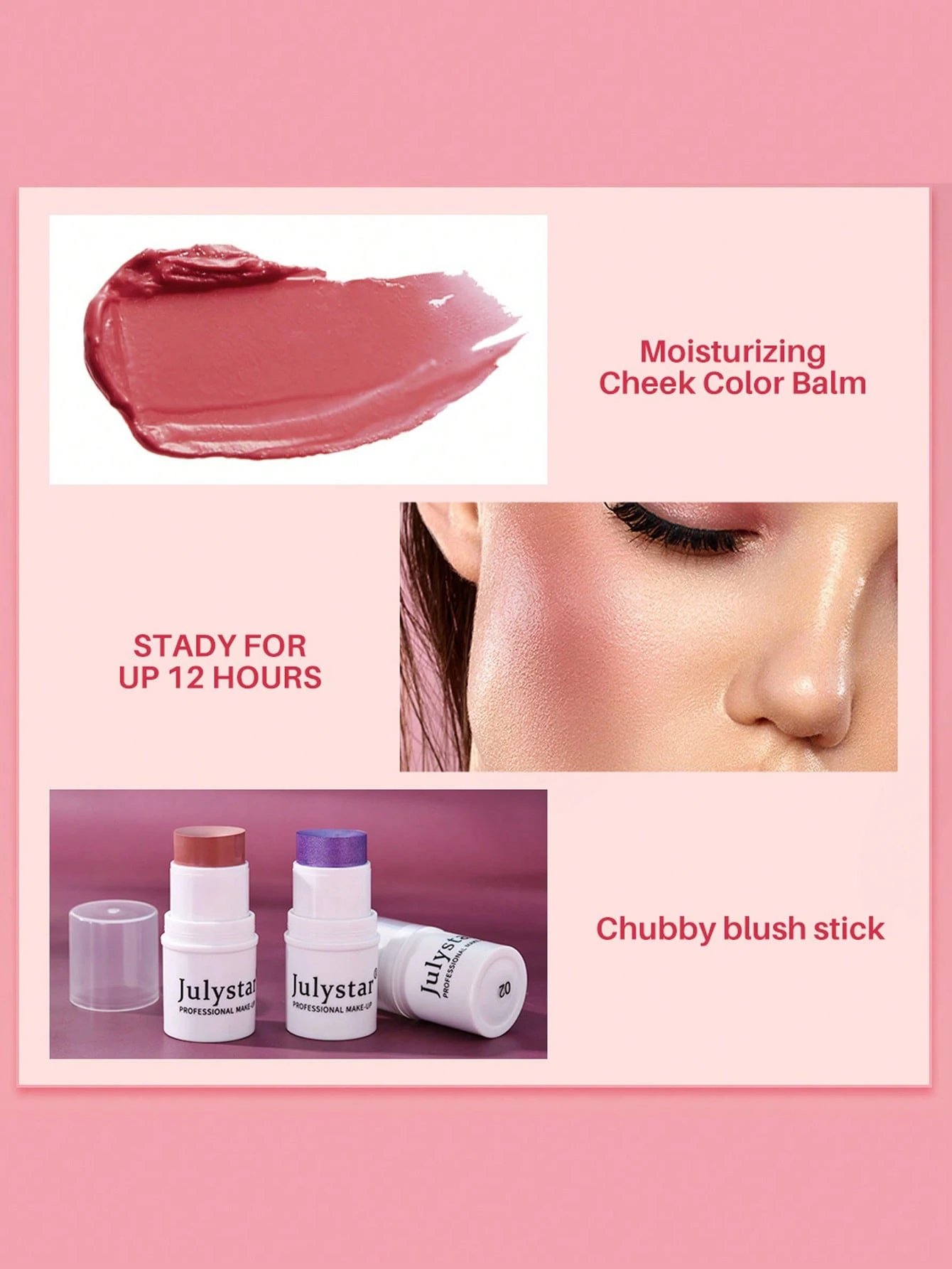 SHEIN Julystar Professional Makeup Blush Stick