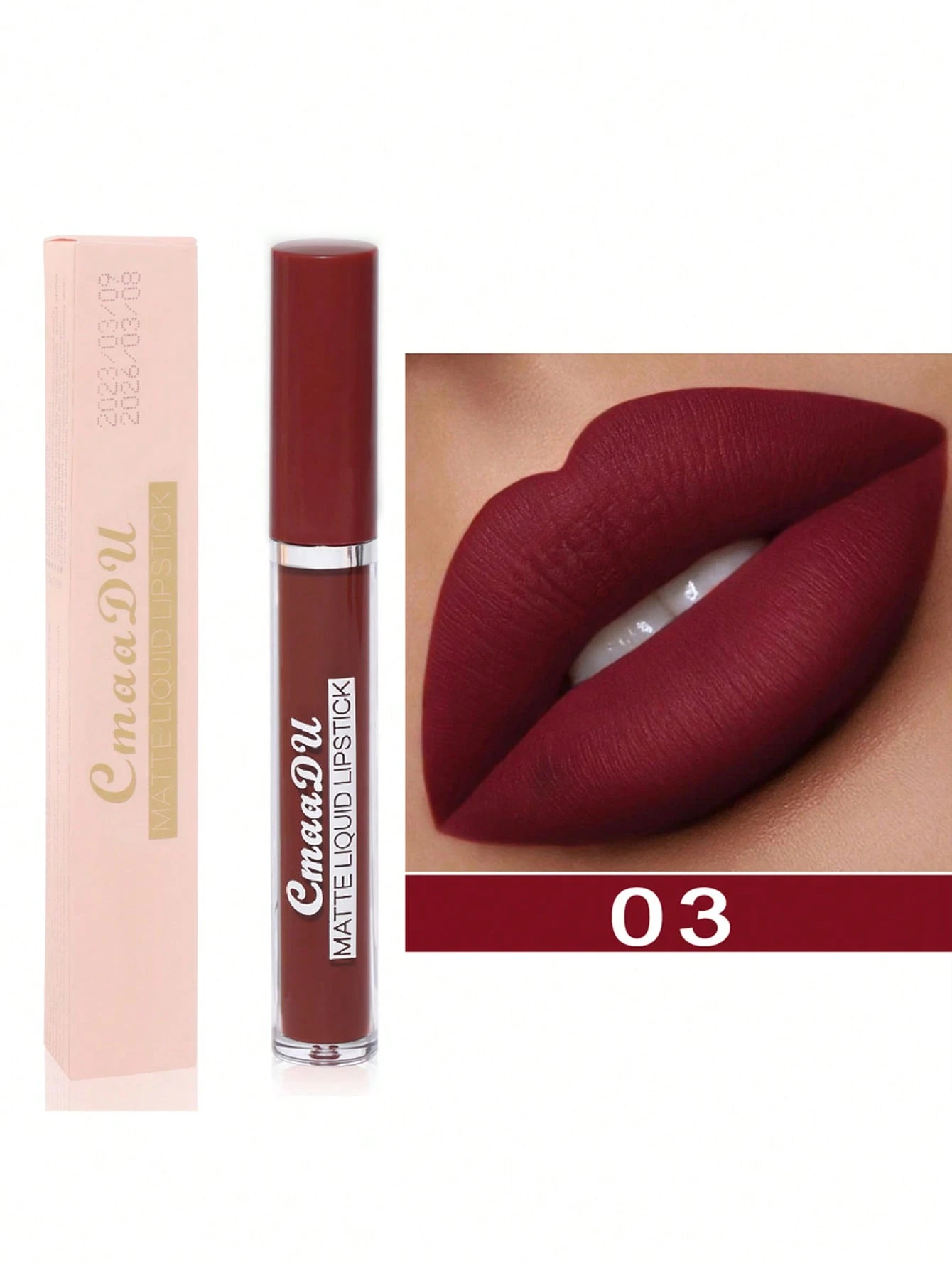 SHEIN Matte Liquid Lipstick, Long-lasting Waterproof Non-stick Cup Lip Gloss Lip Cream