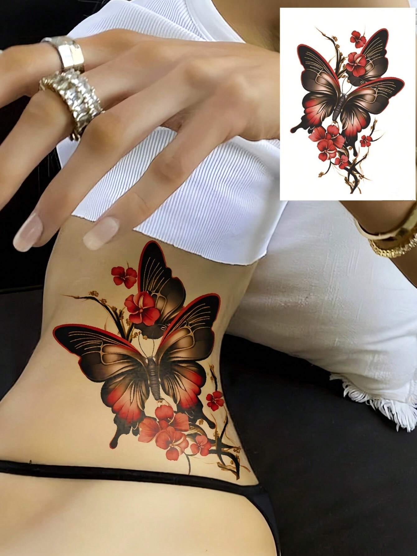 SHEIN 8 Sheets Temporary Tattoos