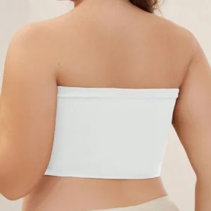 SHEIN Plus Size White Strapless Bralette