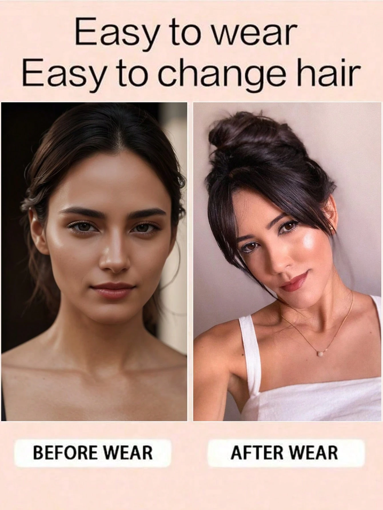 SHEIN Synthetic Bangs Wig