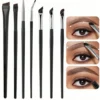 SHEIN 7pcs Eye Makeup Brushes Set, Including Eyeliner Angled Brush