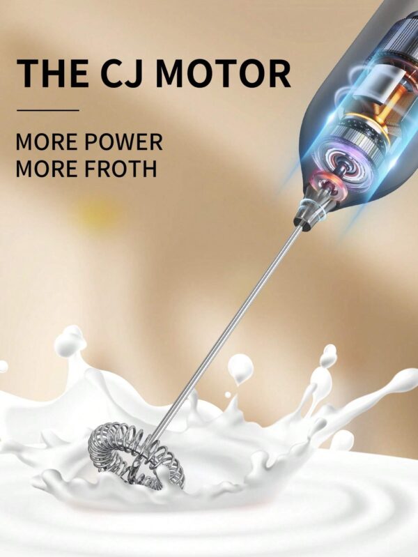 SHEIN CLITON 1PC Powerful Milk Frother For Coffee, Fast Handheld Drink Mixer