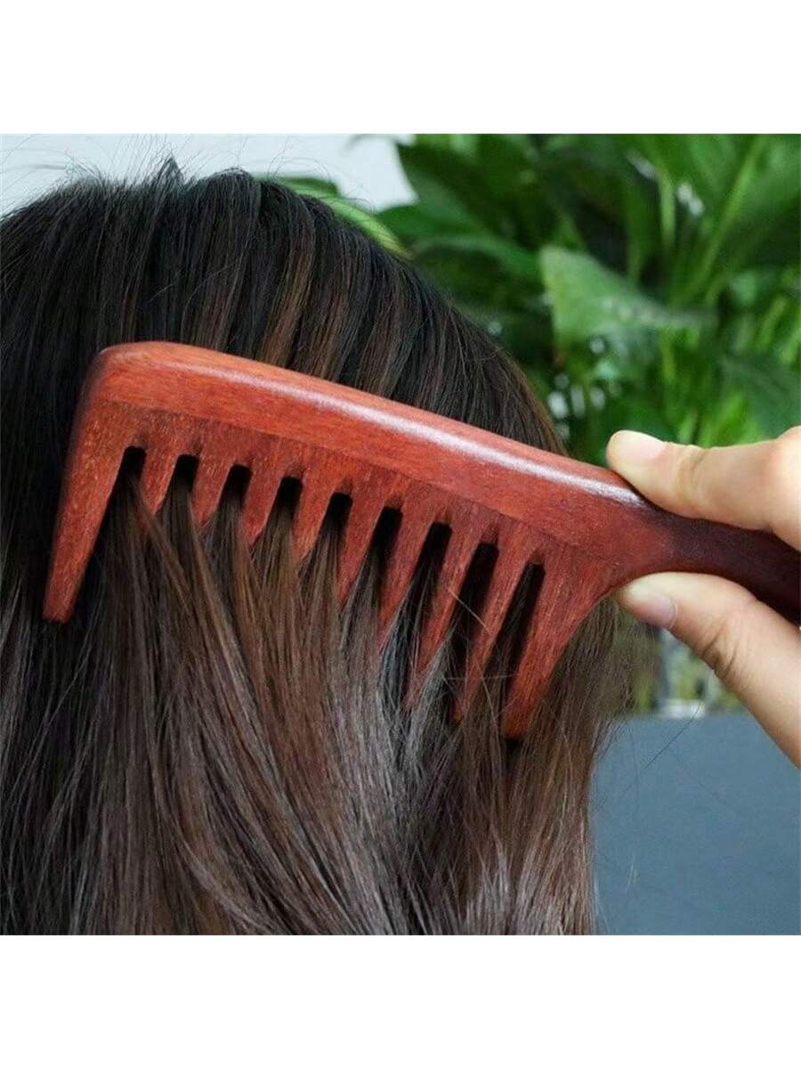 SHEIN Tooth Comb Red Sandalwood Comb