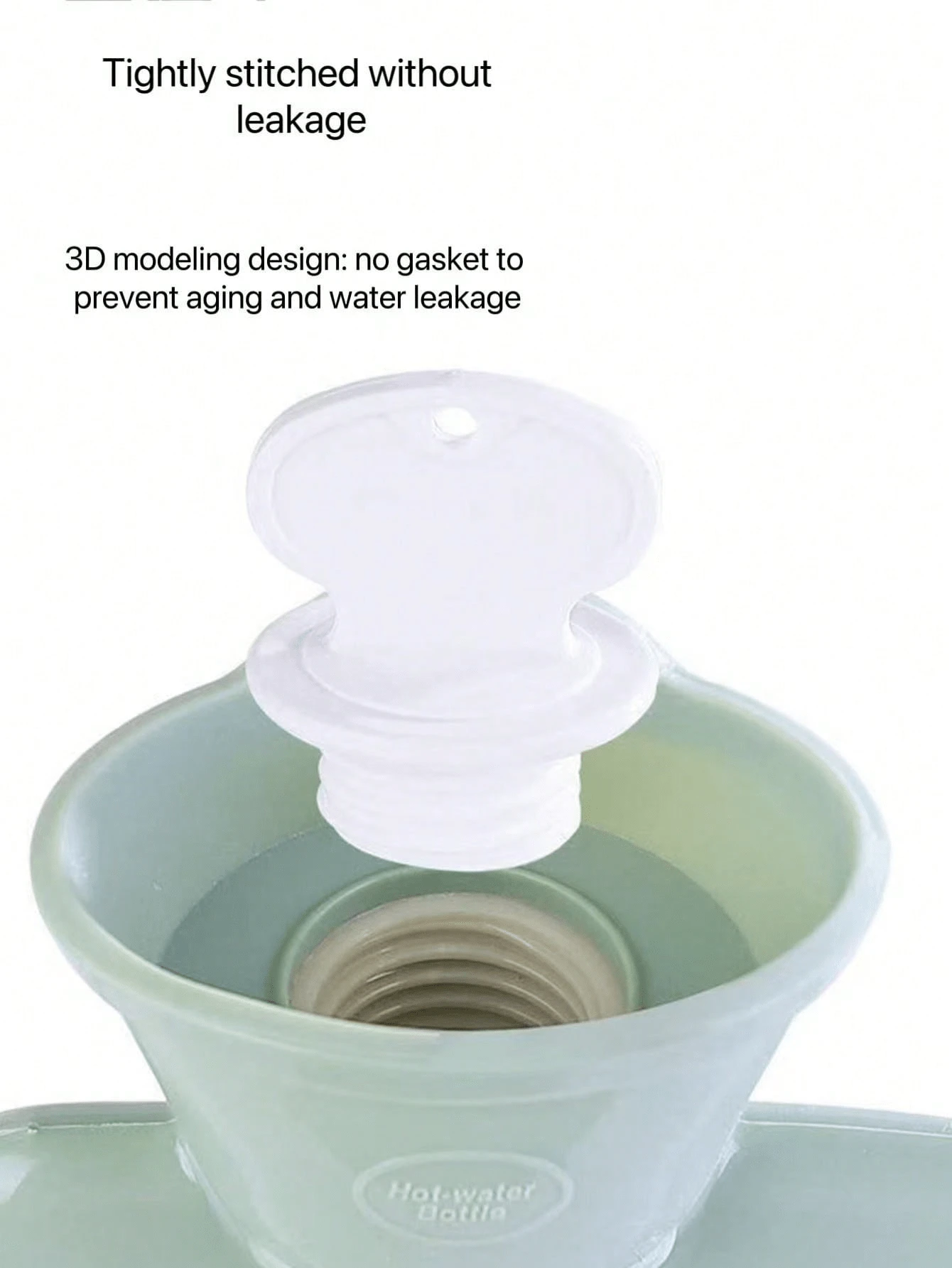 SHEIN 1pc Cute Cartoon Animal Flocked Large Capacity Hot Water Bottle