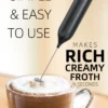 SHEIN CLITON 1PC Powerful Milk Frother For Coffee, Fast Handheld Drink Mixer