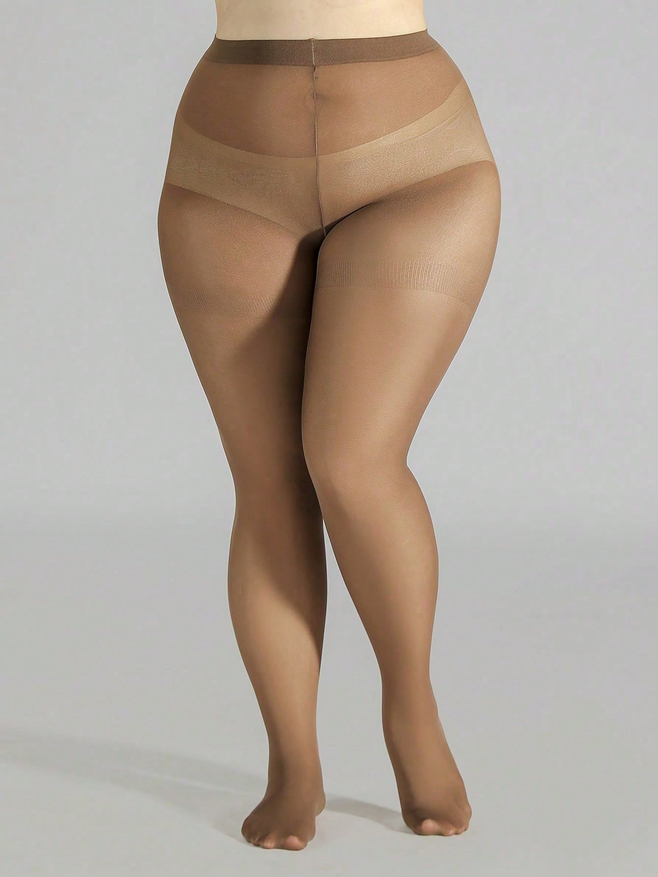 SHEIN A Pair Of 20D Plus Size Women's Ultra-Thin Pantyhose