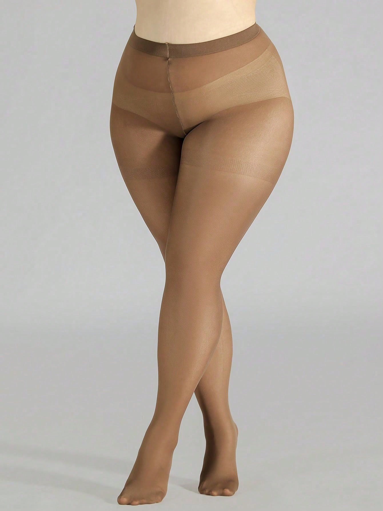 SHEIN A Pair Of 20D Plus Size Women's Ultra-Thin Pantyhose
