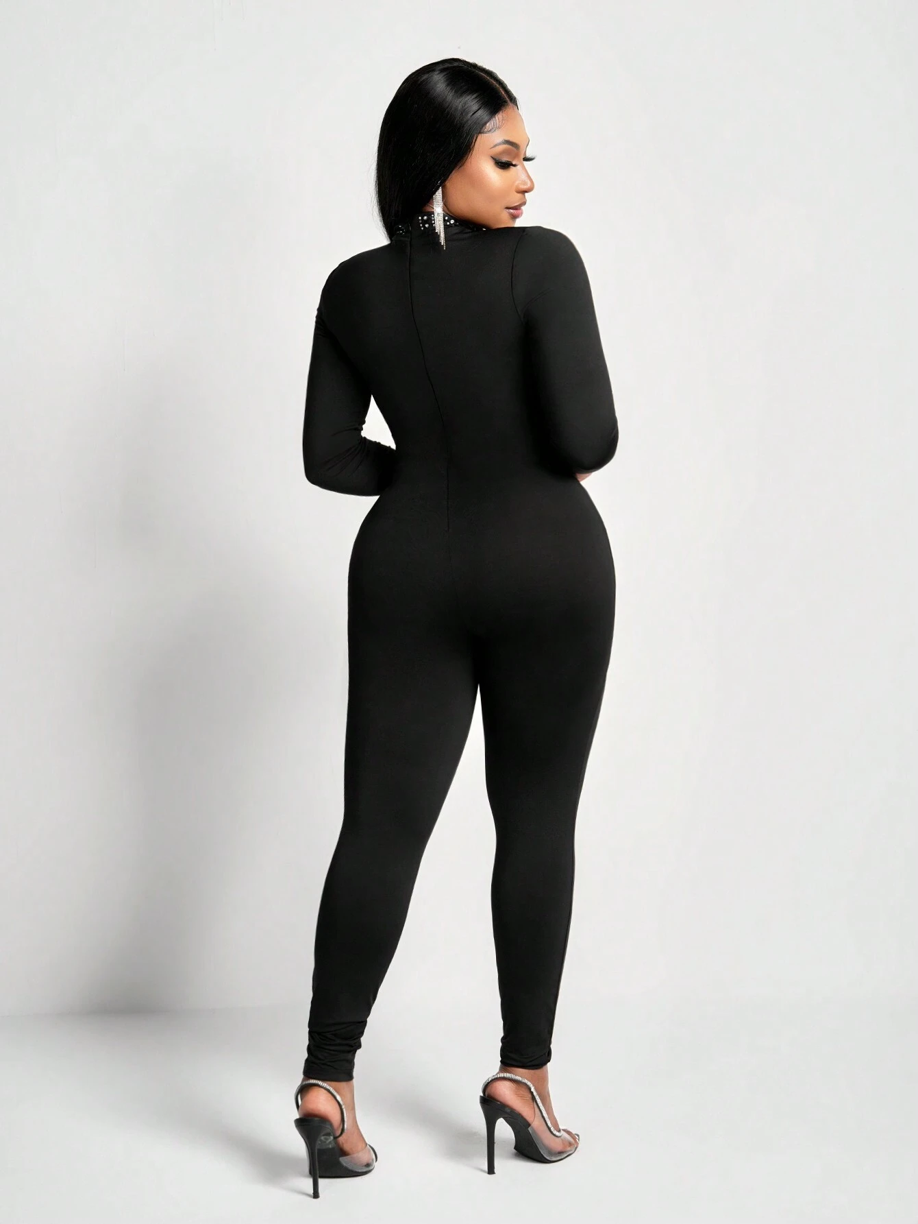 SHEIN Slaydiva New Sexy And Gorgeous Small Stand-Up Jumpsuit