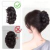 Braided Synthetic Fiber Hair Bun Maker, High Crown Braided Bun Claw Clip