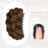 Braided Synthetic Fiber Hair Bun Maker, High Crown Braided Bun Claw Clip