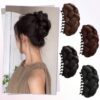 Braided Synthetic Fiber Hair Bun Maker, High Crown Braided Bun Claw Clip