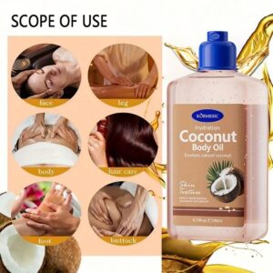 SHEIN Coconut Body Oil, Soothing Massage Oil