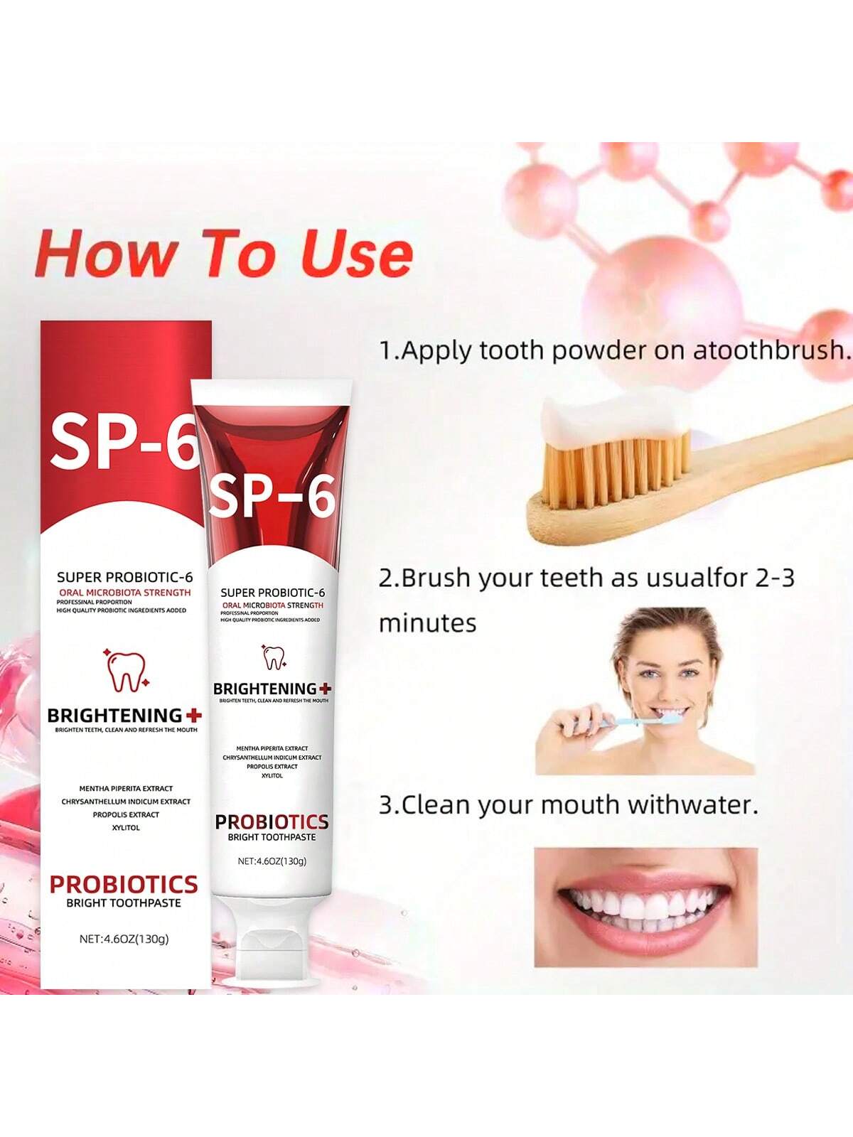 SHEIN BARUBT 1pc SP-6 Probiotic Toothpaste, Effective Teeth Whitening