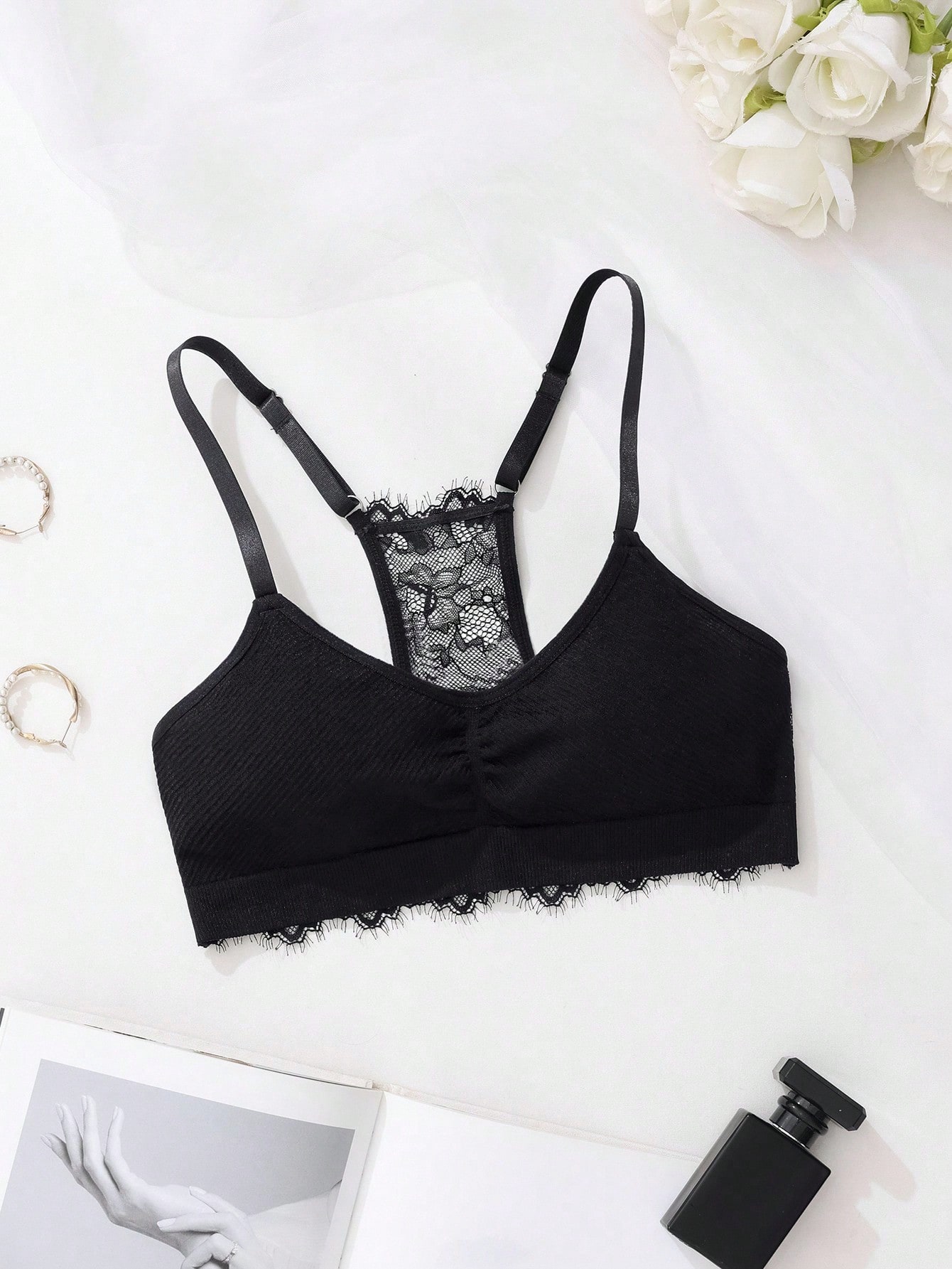 SHEIN Seamless Lace Patchwork Women's Bra