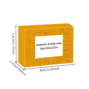 SHEIN Turmeric Lemon Kojic Acid Soap 100g, Suitable For Face Bath And Facial Soap