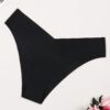SHEIN Sexy Breathable Black Thong Panty