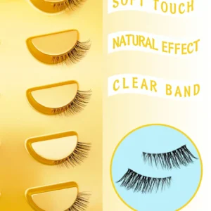 SHEIN 5 Pairs Of Natural Half Eye False Eyelashes