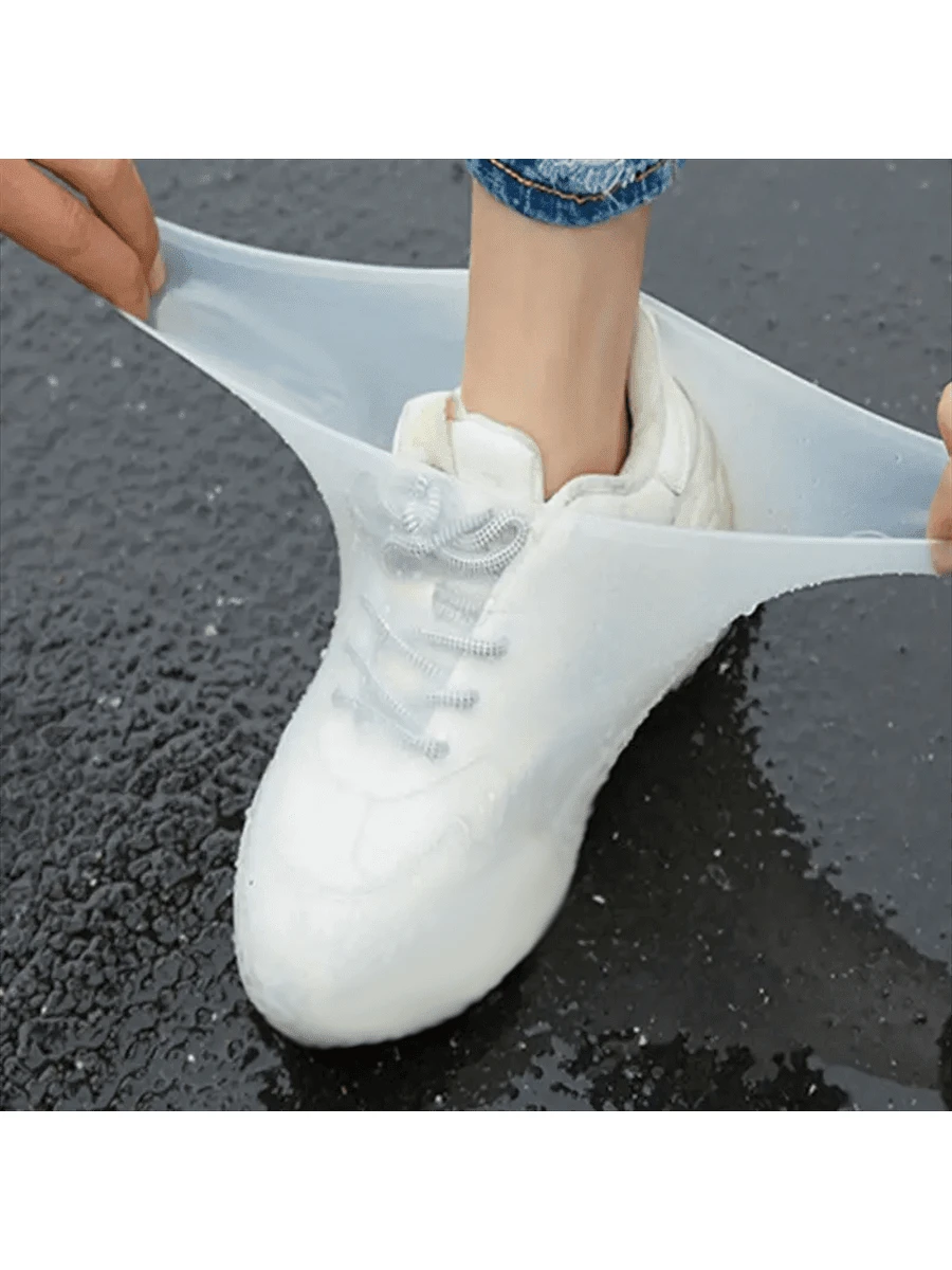 SHEIN 1Pair Waterproof Thickened Non-Slip Shoe Covers