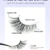 SHEIN GROINNEYA 9 Pairs Half Lashes Clear Band Eyelashes Cat Eye