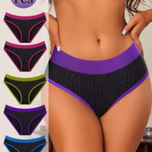 SHEIN MEIYATING 5pcs Women Seamless Underwear, Low Waist Invisible