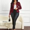 SHEIN Lady PU Leather Moto Jacket