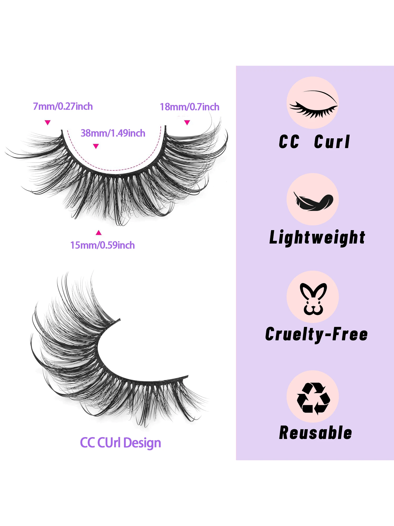 Faux Mink Lashes With Wispy Fairy Cat Eye